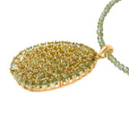 AA Peridot Anhänger mit Kette ca. 45 cm, 925 Silber Gelbgold Vermeil ca. 43.80 ct