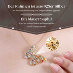 Giuseppe Perez Mehrfarbig Saphir Schmuckset, 925 Silber Rhodiniert und 750 Gelbgold Vermeil ca. 6,24 ct.