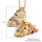 Giuseppe Perez Mehrfarbig Saphir Schmuckset, 925 Silber Rhodiniert und 750 Gelbgold Vermeil ca. 6,24 ct.