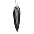 Orthoceras Schmuckset 925 Silber und Edelstahl ca. 100,00 ct.