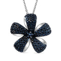 Blauer Diamant Schmuckset 925 Silber rhodiniert