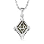 Labradorit Anhänger mit Kette (ca. 50 cm), Nickelfreies Messing und 316L Edelstahl, ca. 7.50 ct