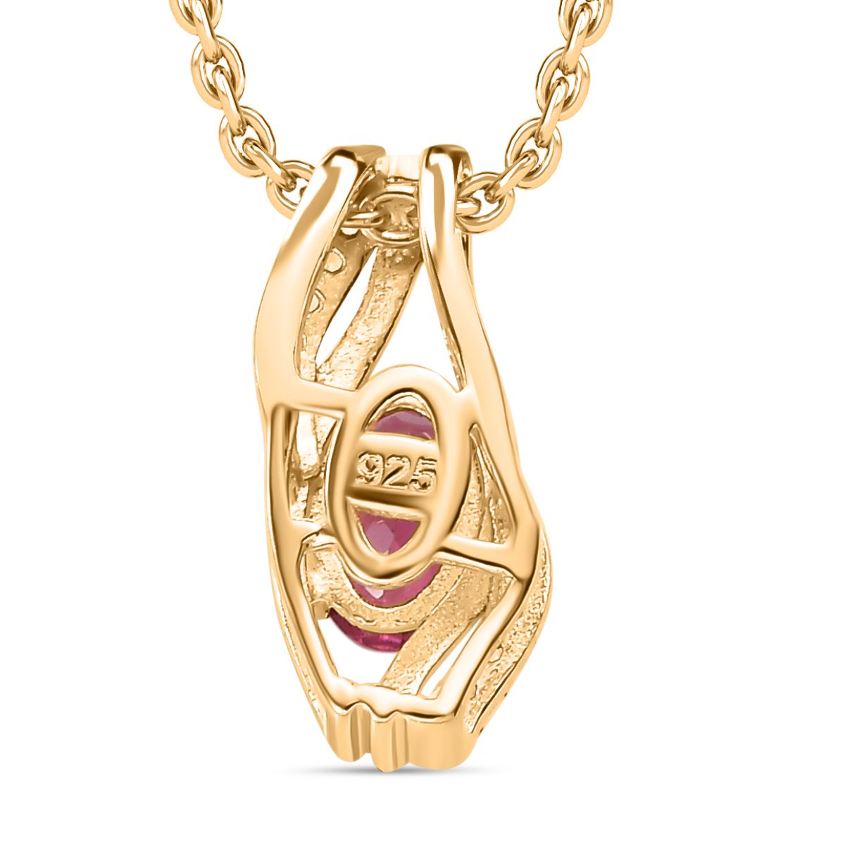 , Weißer Zirkon Schmuckset 925 Silber 750 Gelbgold Vermeil ca. 0,53 ct.