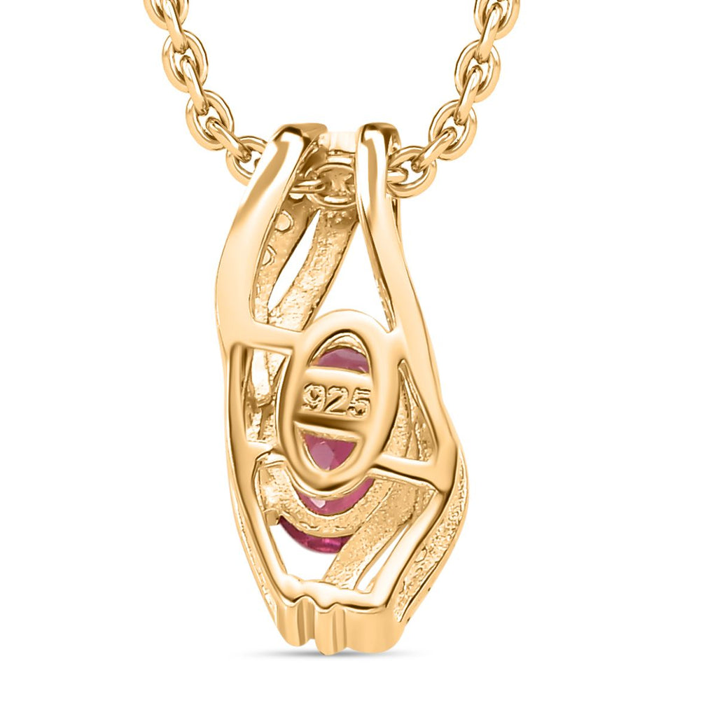 , Weißer Zirkon Schmuckset 925 Silber 750 Gelbgold Vermeil ca. 0,53 ct.