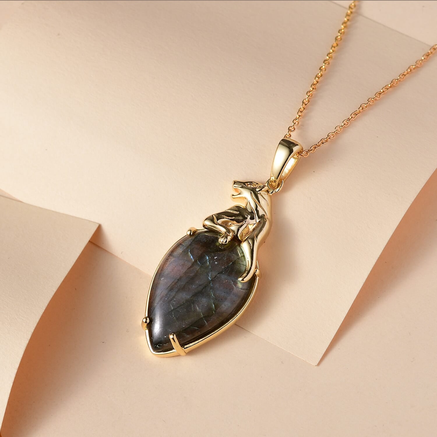 Labradorit Schmuckset ca. 6,48 ct.