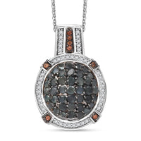 AA Alexandrit, Kaffee Zirkon Anhänger mit Kette (ca. 50 cm), 925 Silber rhodiniert ca. 2.42 ct