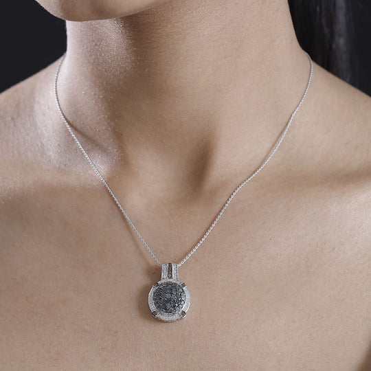 AA Alexandrit, Kaffee Zirkon Anhänger mit Kette (ca. 50 cm), 925 Silber rhodiniert ca. 2.42 ct