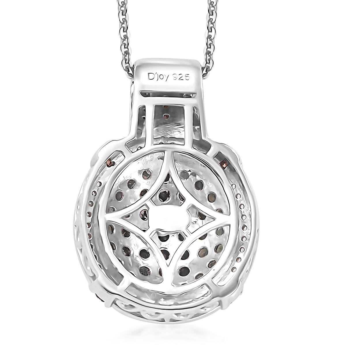 AA Alexandrit, Kaffee Zirkon Anhänger mit Kette (ca. 50 cm), 925 Silber rhodiniert ca. 2.42 ct