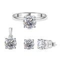 Moissanit Schmuckset 925 Silber ca. 3,80 ct.