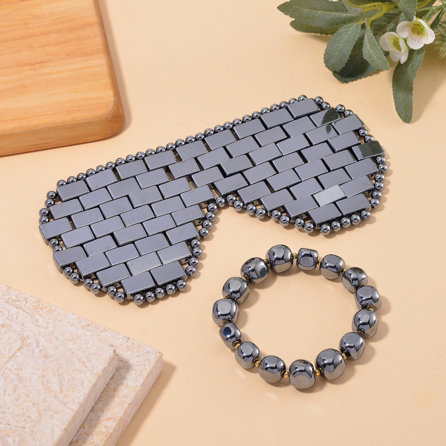 2er-Set Armband und Augenmaske für die Warm/Kalt-Gesichtspflege - 1467 ct.