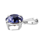 Tansanit Swarovski Kristall Schmuckset 925 Silber platiniert