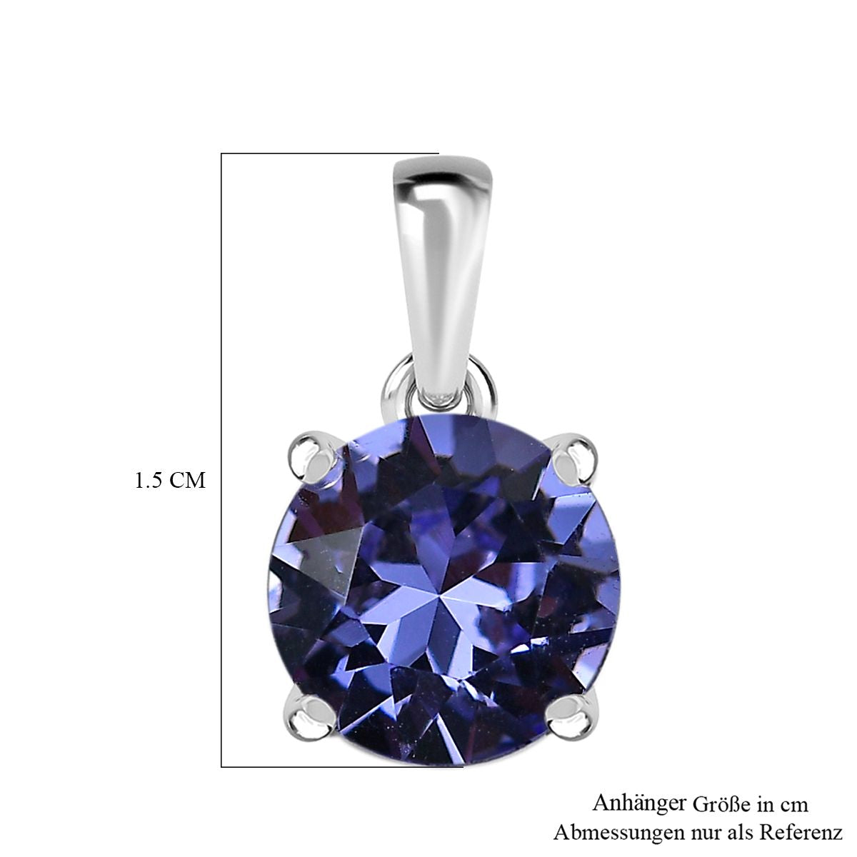 Tansanit Swarovski Kristall Schmuckset 925 Silber platiniert
