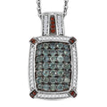 AA Alexandrit, Kaffee und weißer Zirkon Anhänger mit 45cm Kette - 2,40 ct.