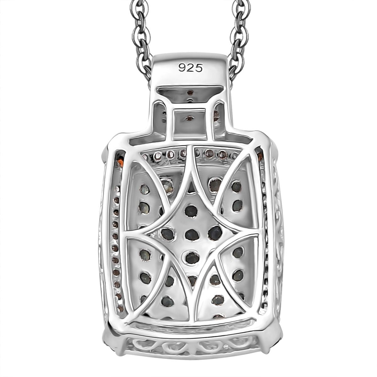 AA Alexandrit, Kaffee Zirkon Anhänger mit Kette (ca. 45 cm), 925 Silber rhodiniert ca. 2.42 ct