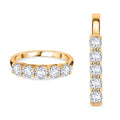 2er Set - Moissanit Anhänger und Ring (Größe 16.00), 925 Silber 750 Gelbgold Vermeil ca. 2.50 ct