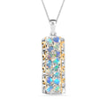 Natürlicher, äthiopischer Welo Opal Schmuckset 925 Silber rhodiniert ca. 1.51 ct