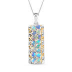 Natürlicher, äthiopischer Welo Opal Schmuckset 925 Silber rhodiniert ca. 1.51 ct