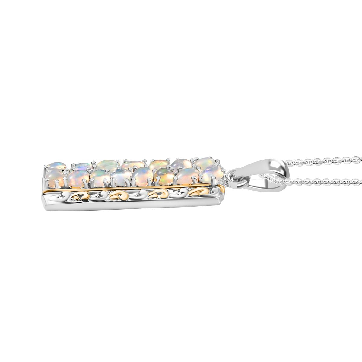 Natürlicher, äthiopischer Welo Opal Schmuckset 925 Silber rhodiniert ca. 1.51 ct