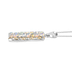 Natürlicher, äthiopischer Welo Opal Schmuckset 925 Silber rhodiniert ca. 1.51 ct