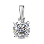 Moissanit Schmuckset 925 Silber Rhodiniert (Größe 18) ca. 2,46 ct.