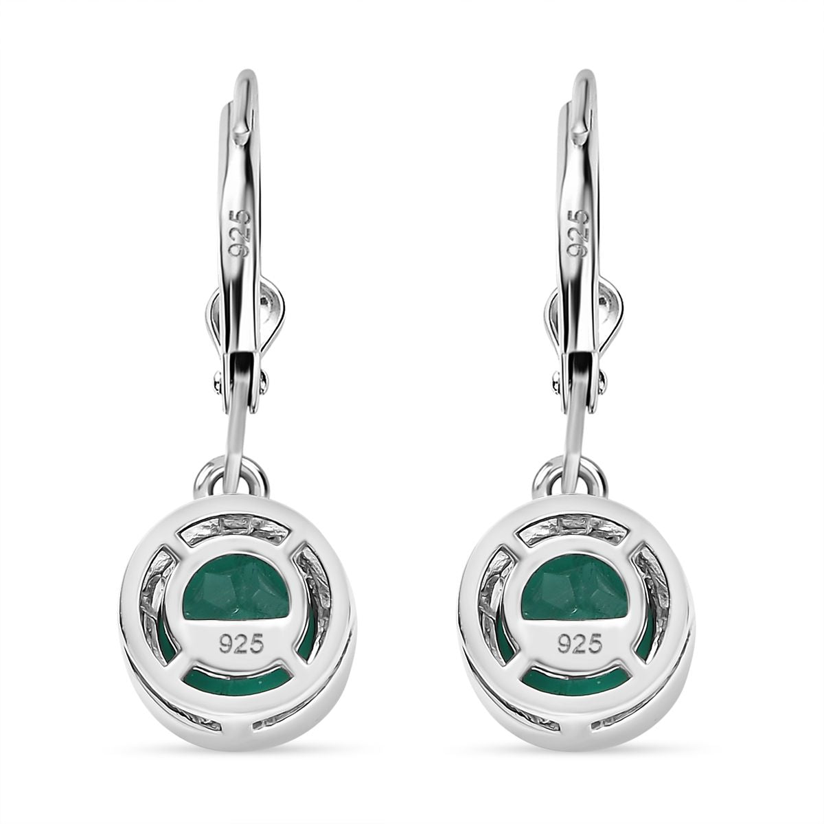 Smaragd-Quarz Triplette Schmuckset 925 Silber rhodiniert ca. 5,93 ct.