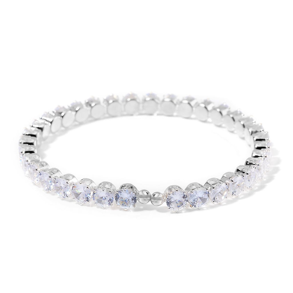 Weißer Zirkonia Schmuckset Nickelfreies Messing