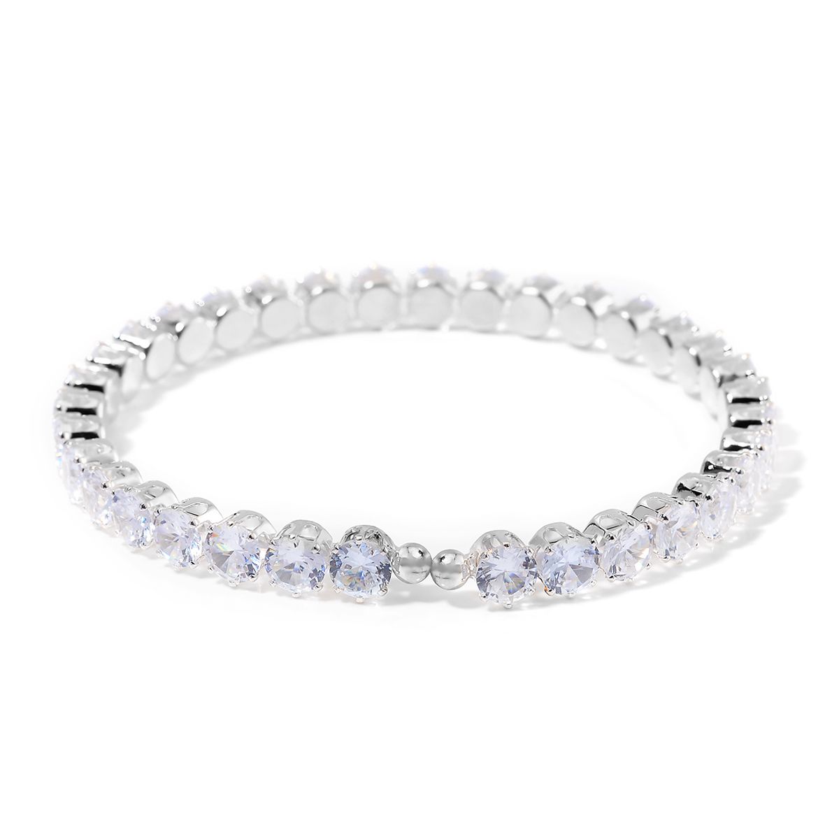 Weißer Zirkonia Schmuckset Nickelfreies Messing