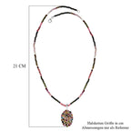 Mehrfarbig-Turmalin Schmuckset 925 Silber rhodiniert ca. 39.67 ct