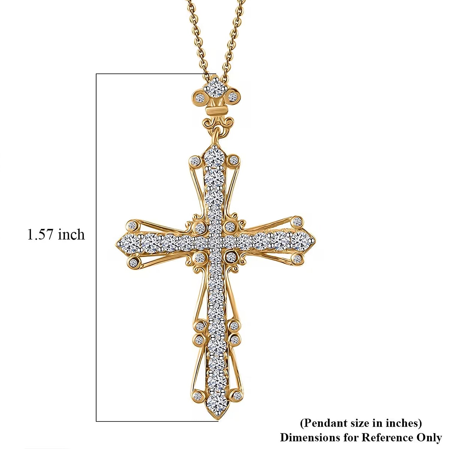 LUXURIANT DIAMOND - Lab Grown Diamant SI-GH Schmuckset ca. 50 cm 925 Silber 750 Gelbgold vermeil ca. 1,00 ct.