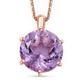 Rosa Amethyst Anhänger mit 50cm Kette - 6,50 ct.