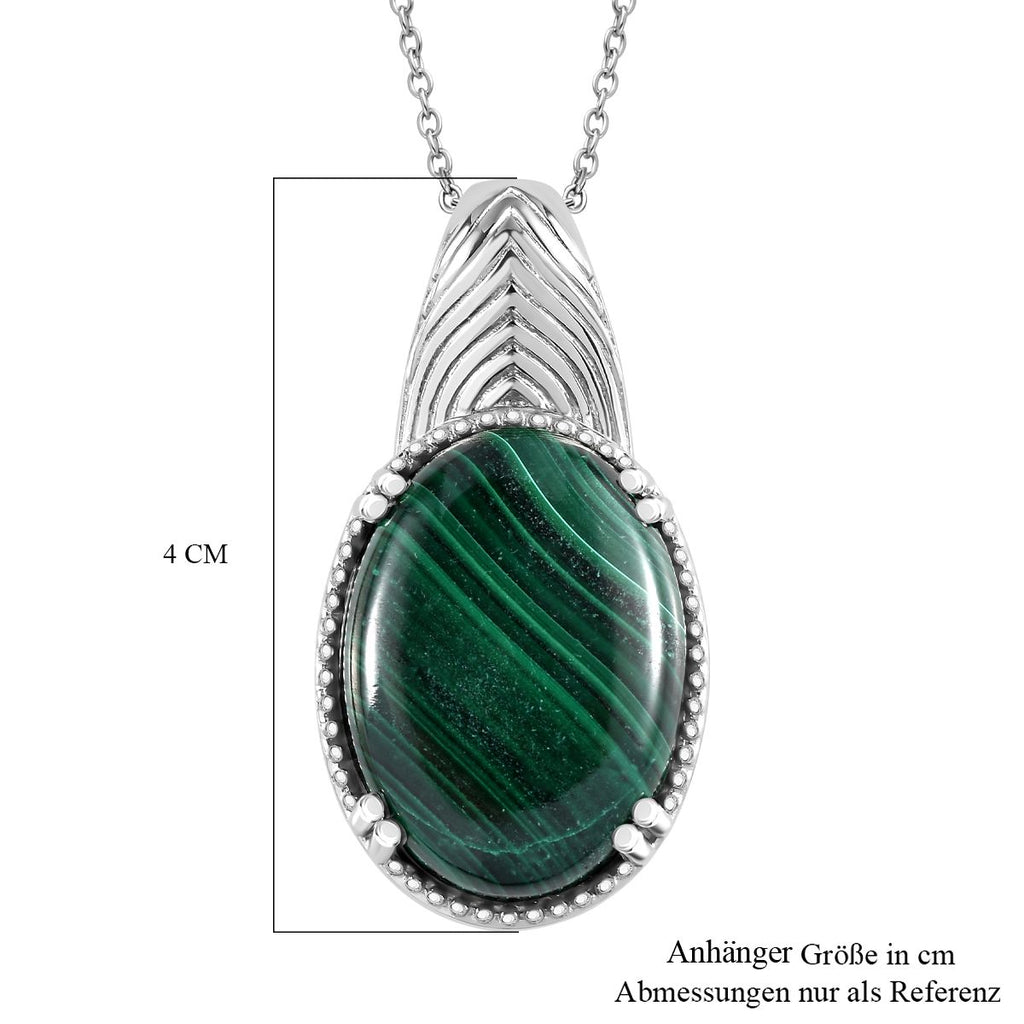 Unakite Anhänger mit Kette, 316L Edelstahl ca. 30.00 ct