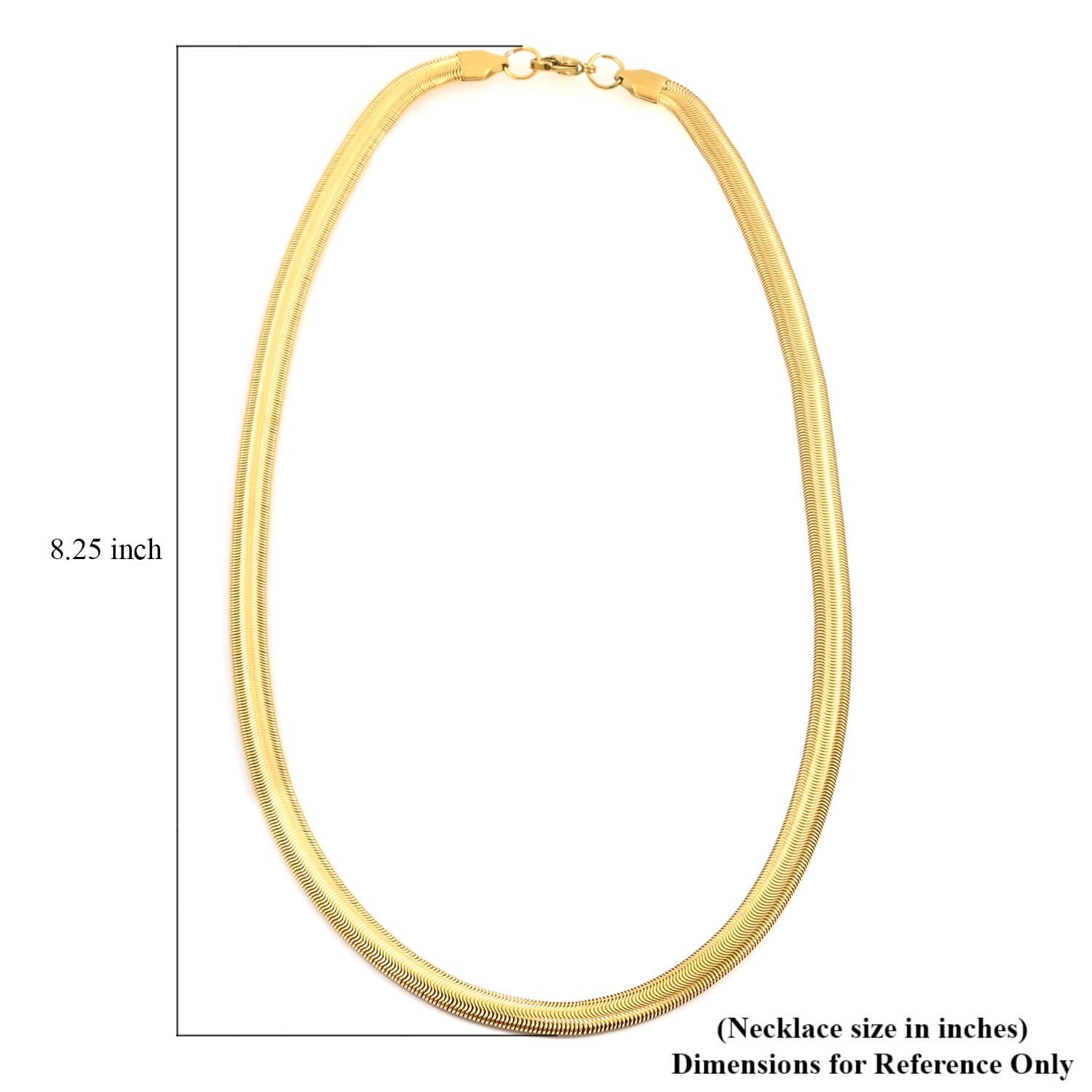 2er Set - Gliederkettendesign Armband und Halskette, Edelstahl, Goldfarben