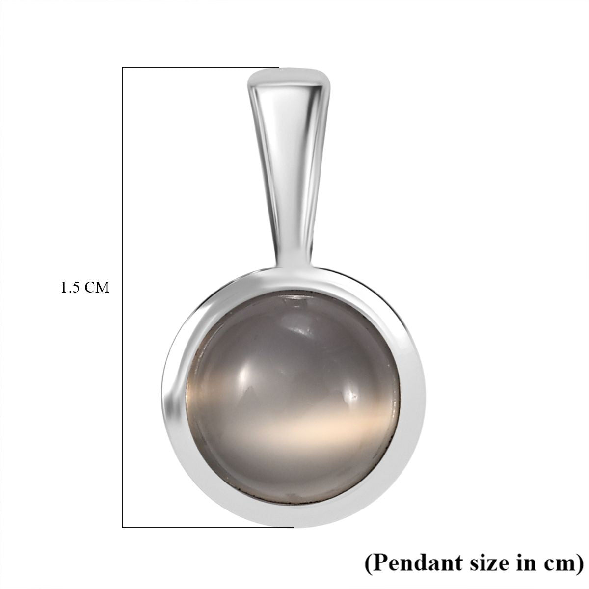 2er Set - Srilankan Ebony Mondstein Anhänger und Ohrringe, 925 Silber rhodiniert (Doublet) ca. 4.50 ct