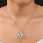 Blaues Türkis, Ozean Blauer Apatit Schmuckset ca. 2.87 ct