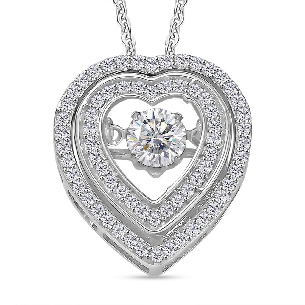 Moissanit Schmuckset 925 Silber rhodiniert ca. 0.97 ct