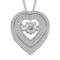 Moissanit Herz Anhänger mit 50cm Kette - 0,97 ct.