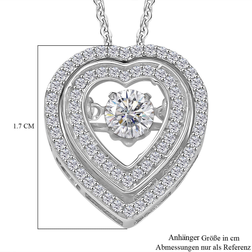 Moissanit Schmuckset 925 Silber rhodiniert ca. 0.97 ct