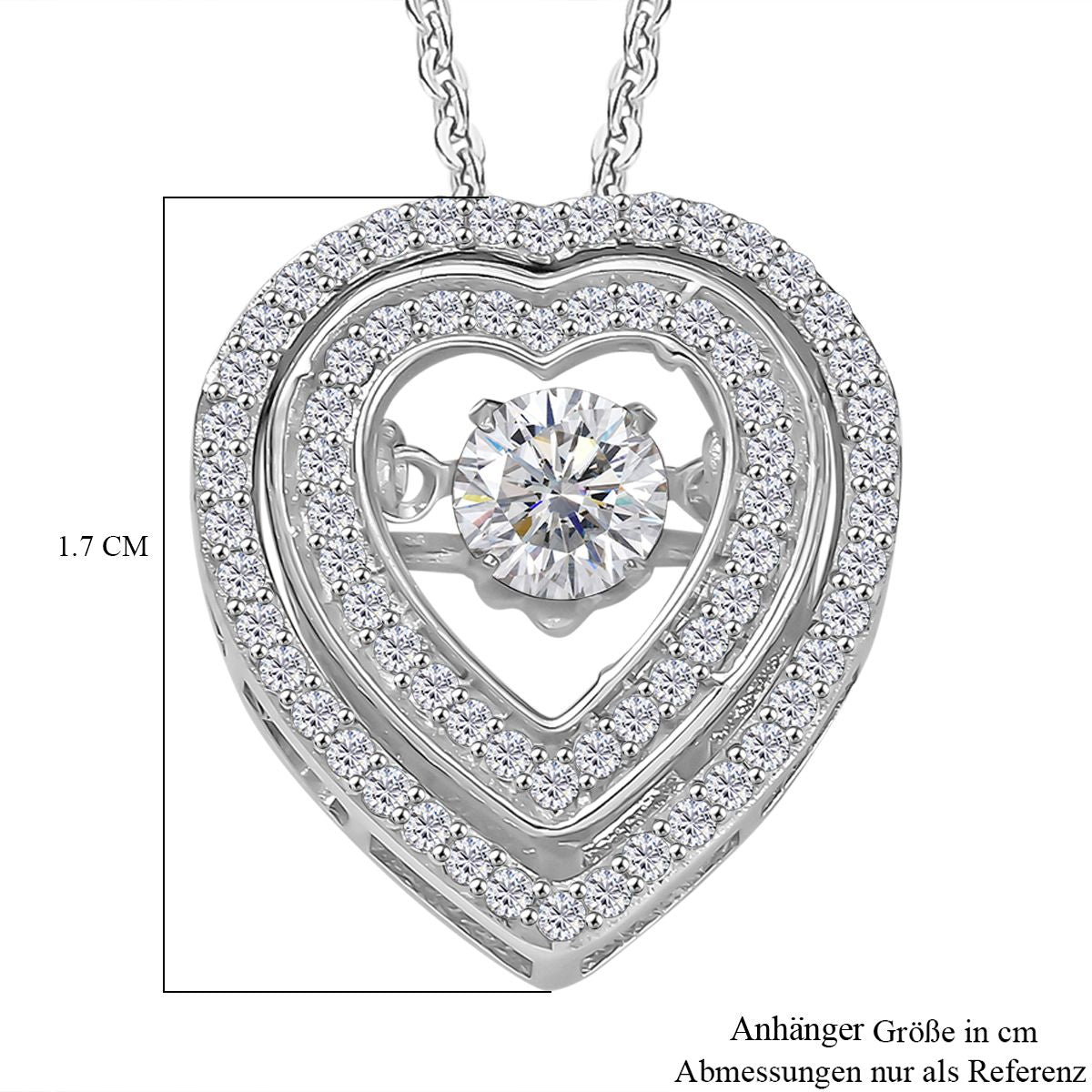 Moissanit Schmuckset 925 Silber rhodiniert ca. 0.97 ct