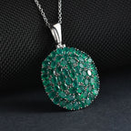 Verde Onyx Anhänger mit Kette, 316L Edelstahl ca. 9.44 ct