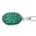 Verde Onyx Anhänger mit Kette, 316L Edelstahl ca. 9.44 ct