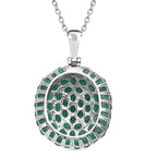 Verde Onyx Anhänger mit Kette, 316L Edelstahl ca. 9.44 ct