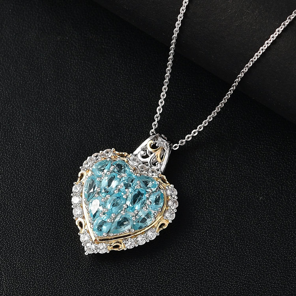 Betroka Blauer Apatit Schmuckset 925 Silber rhodiniert ca. 3.78 ct