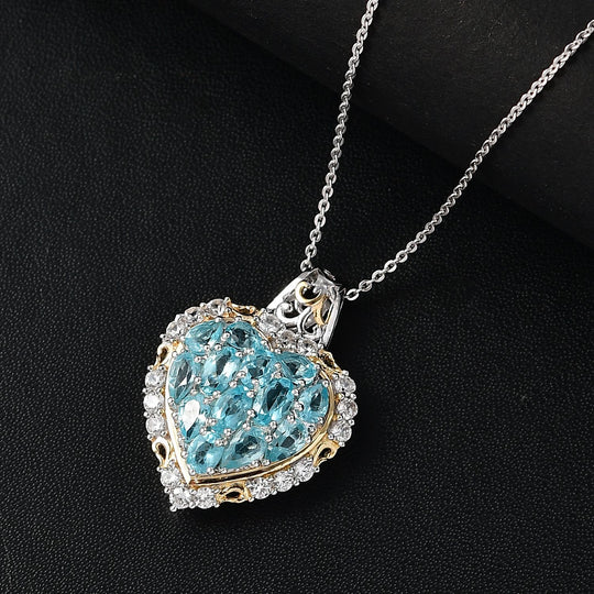 Betroka Blauer Apatit Schmuckset 925 Silber rhodiniert ca. 3.78 ct