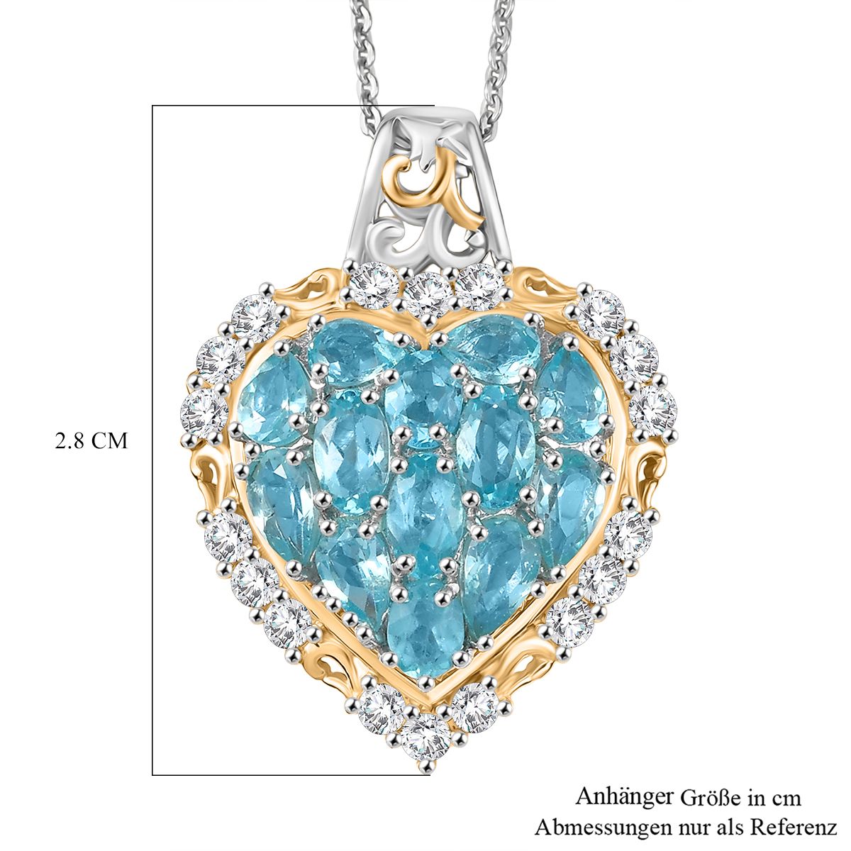 Betroka Blauer Apatit Schmuckset 925 Silber rhodiniert ca. 3.78 ct