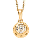 Moissanit Schmuckset 925 Silber vergoldet ca. 1,27 ct.