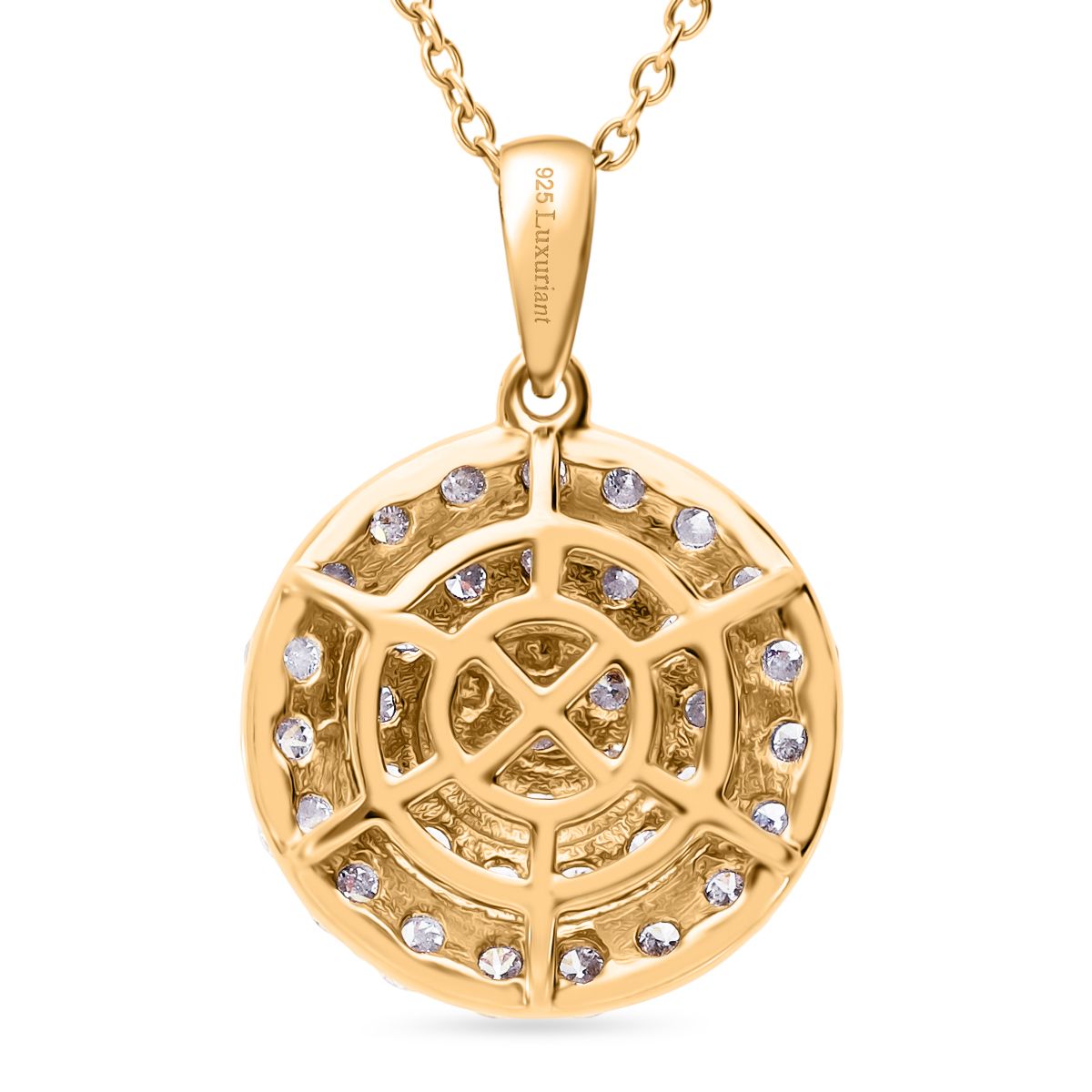 LUXURIANT DIAMOND - Lab Grown Diamant SI-GH SGL zertifiziert Schmuckset 925 Silber Gelbgold Vermeil ca. 1,00 ct.