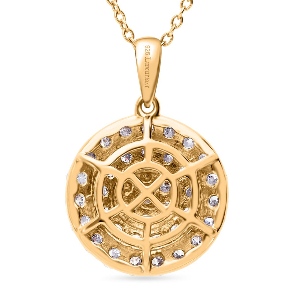 LUXURIANT DIAMOND - Lab Grown Diamant SI-GH SGL zertifiziert Schmuckset 925 Silber Gelbgold Vermeil ca. 1,00 ct.