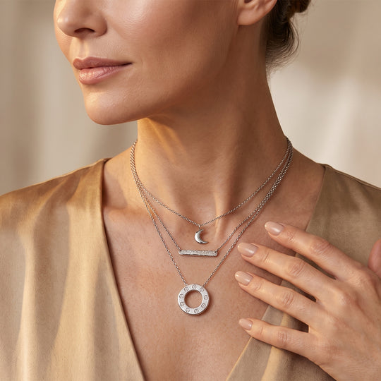 LUXURIANT DIAMOND - Lab Grown Diamant SI-GH Schmuckset 925 Silber rhodiniert ca. 0,33 ct.