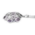AA Rose De France Amethyst Schmuckset 925 Silber platiniert ca. 2,91 ct.