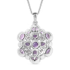 AA Rose De France Amethyst Schmuckset 925 Silber platiniert ca. 2,91 ct.